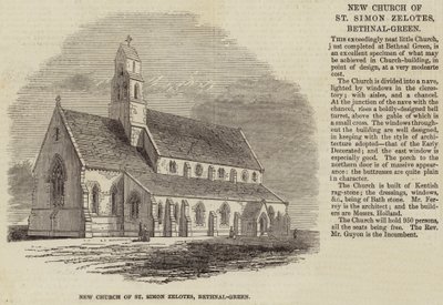 Nieuwe Kerk van St Simon Zelotes, Bethnal-Green door English School